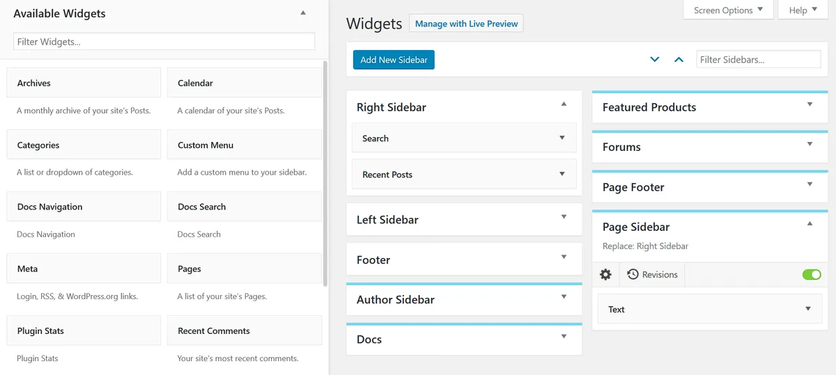 Content Aware Sidebars – Fastest Widget Area Plugin ekran görüntüsü 3
