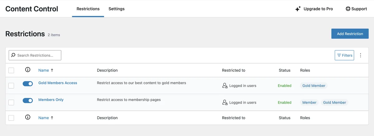 Content Control – The Ultimate Content Restriction Plugin! Restrict Content, Create Conditional Blocks & More ekran görüntüsü 2