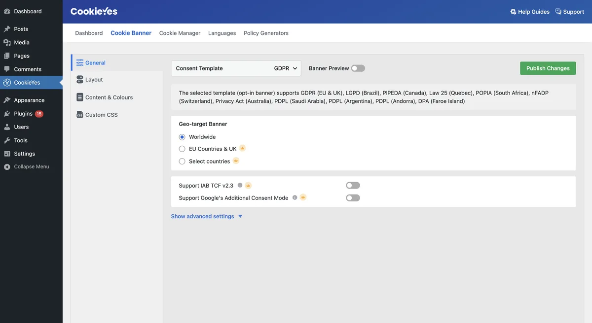 CookieYes – Cookie Banner for Cookie Consent (Easy to setup GDPR/CCPA Compliant Cookie Notice) ekran görüntüsü 4