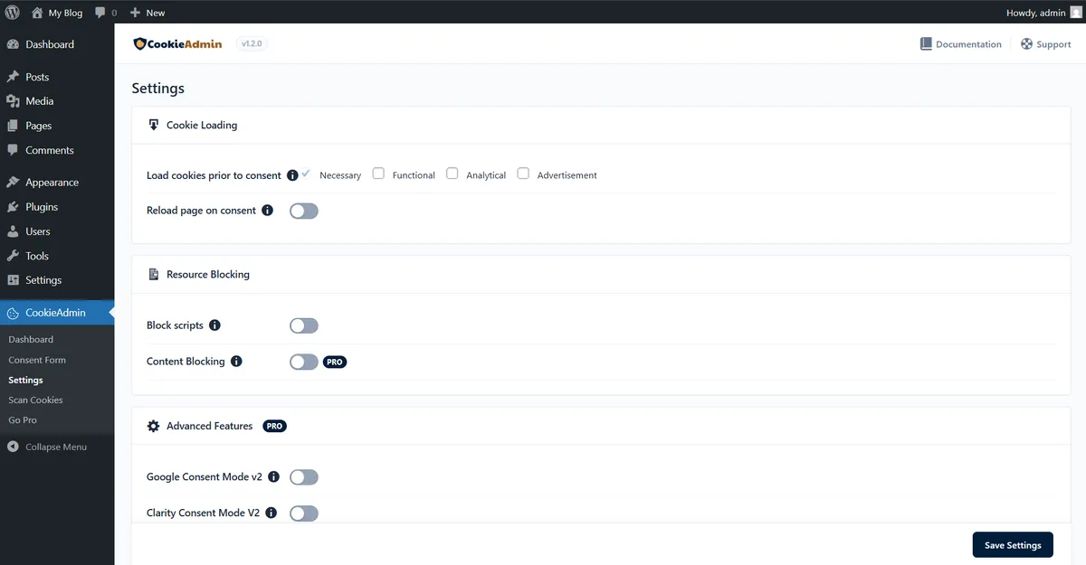 CookieAdmin – Cookie Consent Banner ekran görüntüsü 3