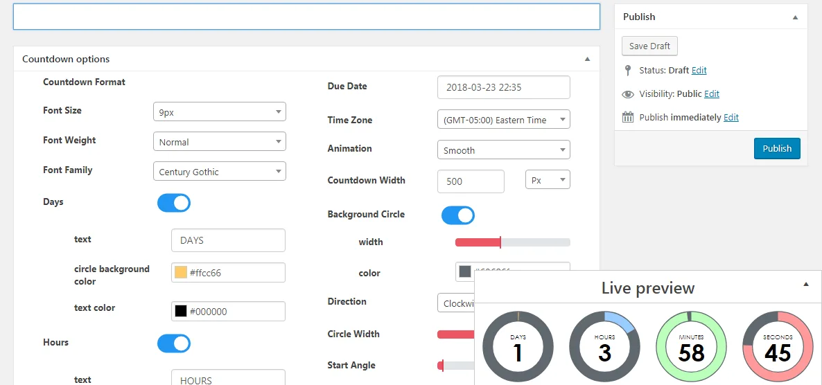 Countdown, Coming Soon, Maintenance – Countdown & Clock ekran görüntüsü 3