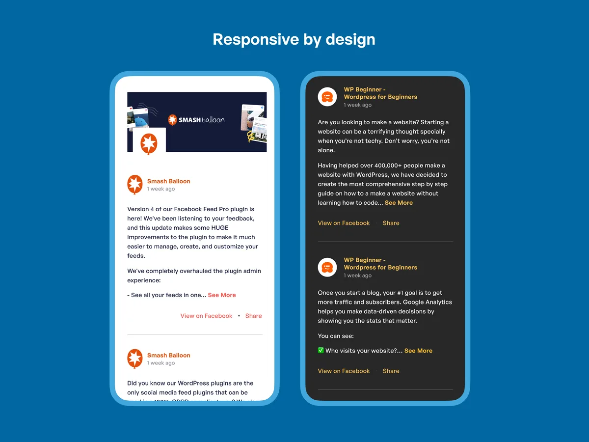 Smash Balloon Social Post Feed – Simple Social Feeds for WordPress ekran görüntüsü 3