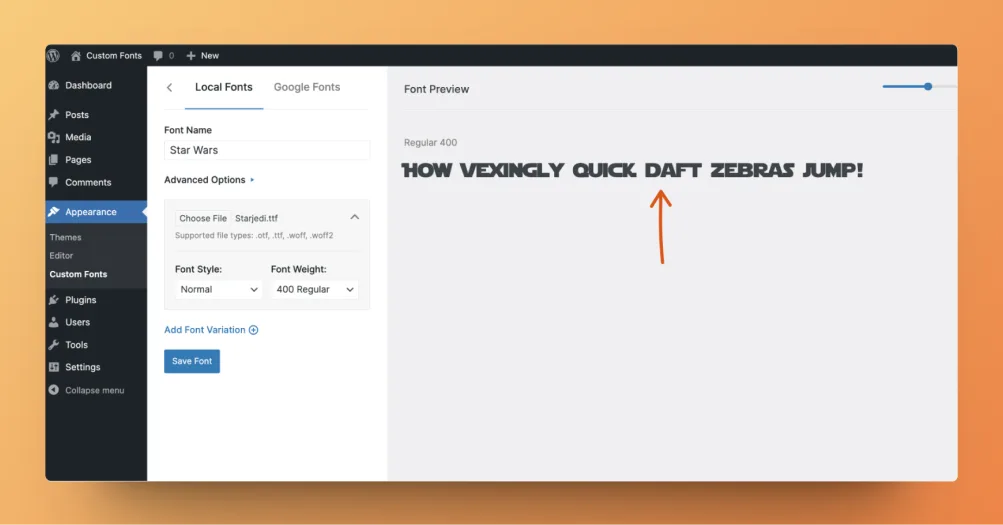 Custom Fonts – Host Your Fonts Locally ekran görüntüsü 4