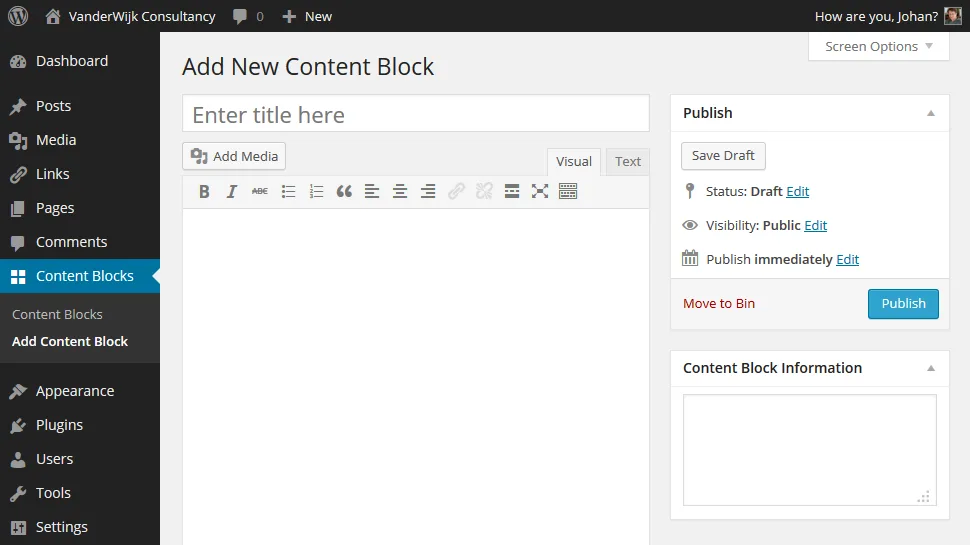 Content Blocks (Custom Post Widget) ekran görüntüsü 1