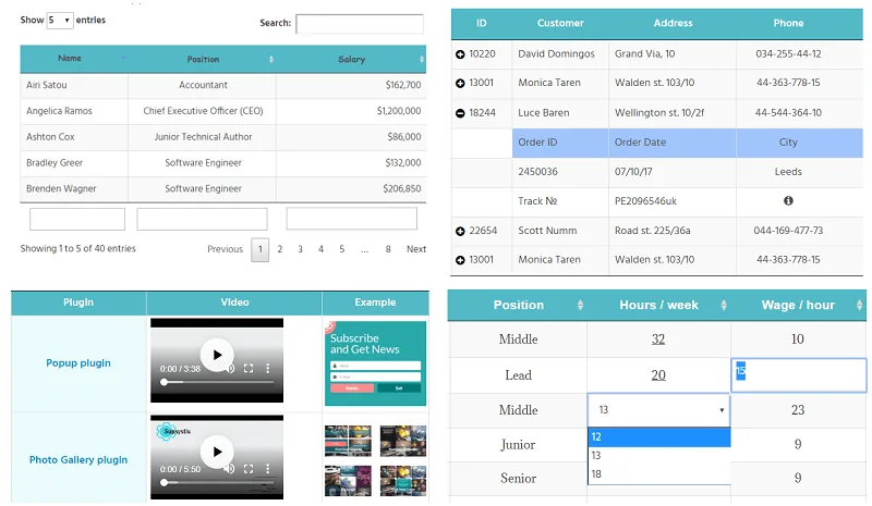 Data Tables Generator by Supsystic ekran görüntüsü 3