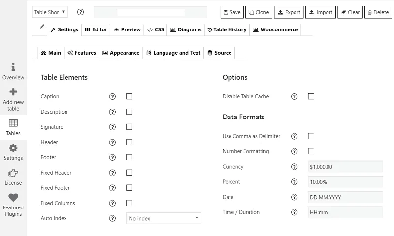 Data Tables Generator by Supsystic ekran görüntüsü 4
