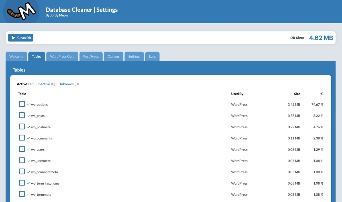 Database Cleaner ekran görüntüsü 1