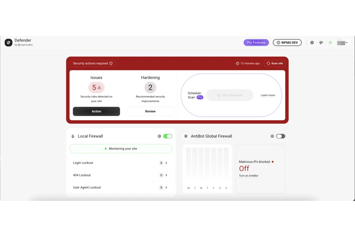 Defender Security – Malware Scanner, Login Security & Firewall ekran görüntüsü 2