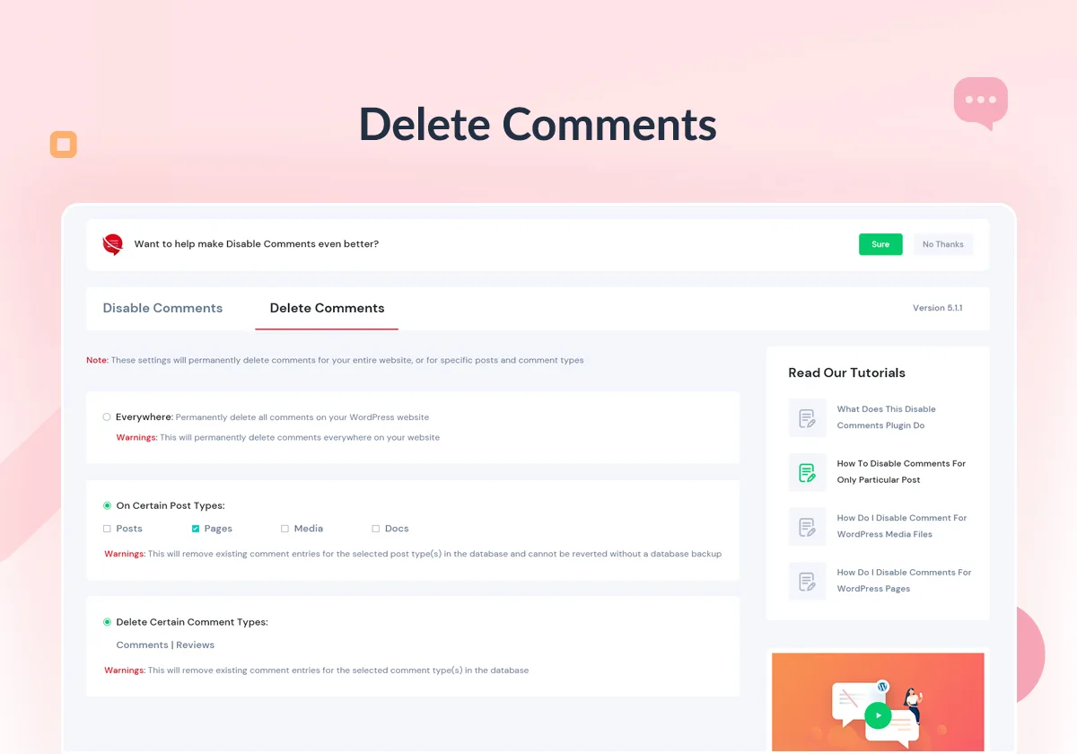 Disable Comments – Remove Comments & Stop Spam [Multi-Site Support] ekran görüntüsü 2