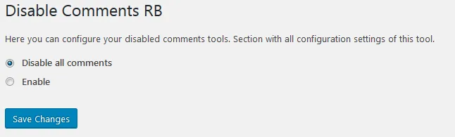 Disable Comments ekran görüntüsü 1