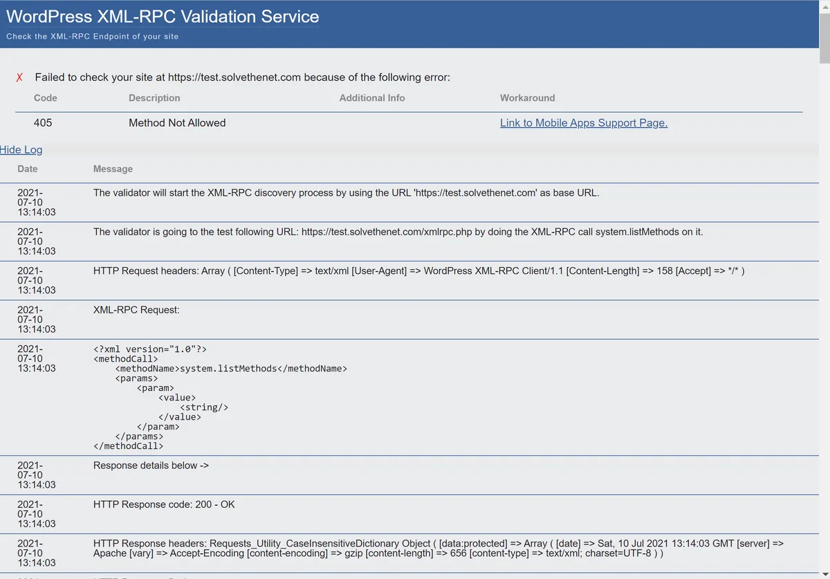 Disable XML-RPC ekran görüntüsü 3