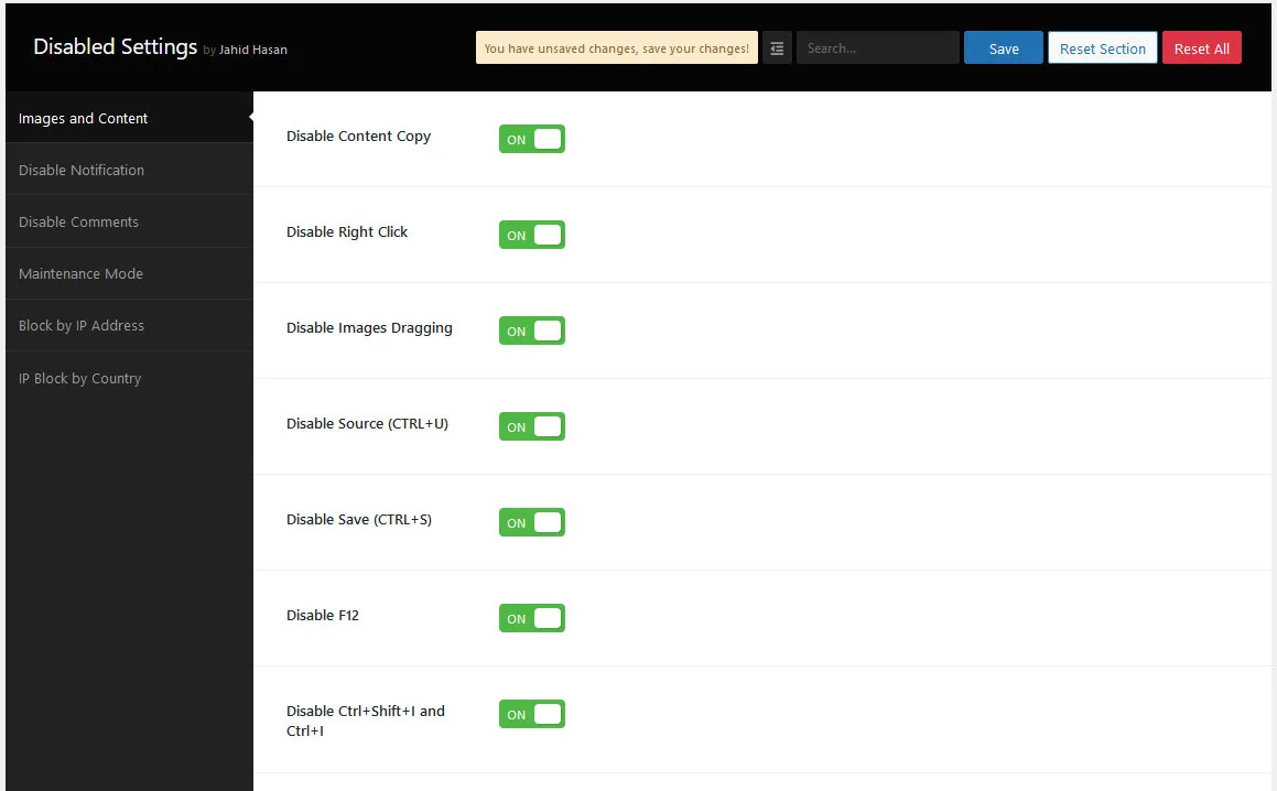 Disabled Source, Disabled Right Click and Content Protection ekran görüntüsü 1