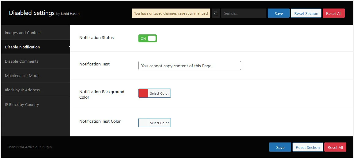 Disabled Source, Disabled Right Click and Content Protection ekran görüntüsü 2