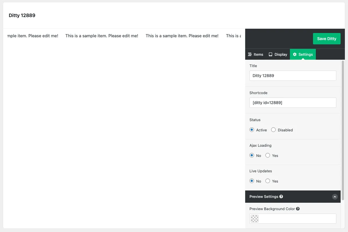 Ditty – Responsive News Tickers, Sliders, and Lists ekran görüntüsü 1