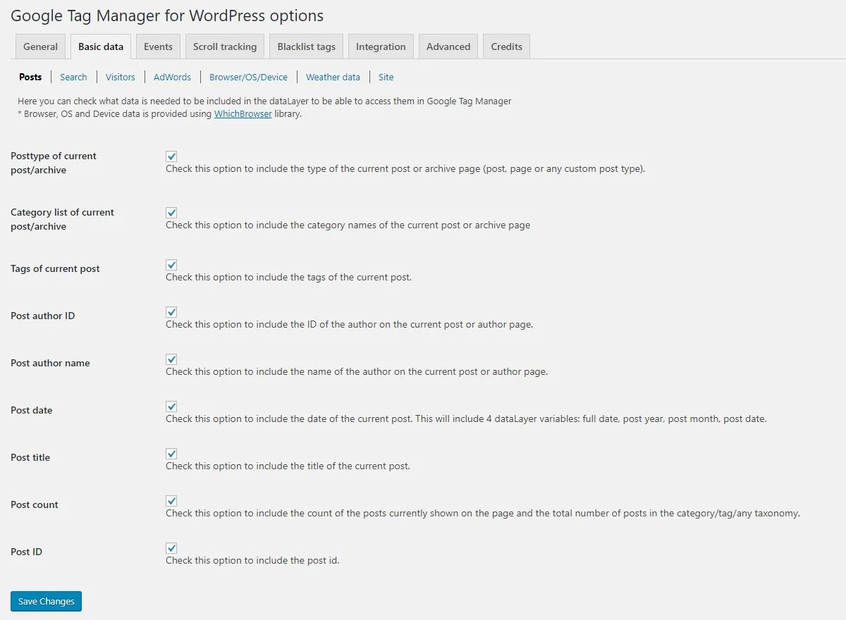 GTM4WP – A Google Tag Manager (GTM) plugin for WordPress ekran görüntüsü 2