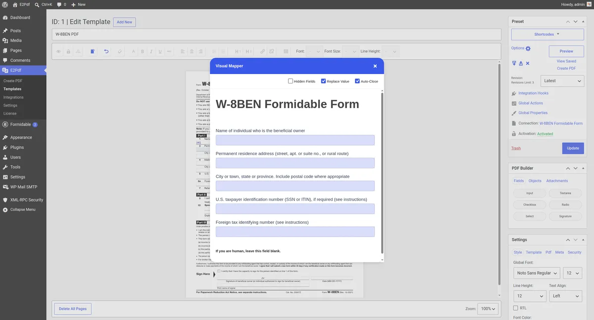 E2Pdf – Export Pdf Tool for WordPress ekran görüntüsü 4