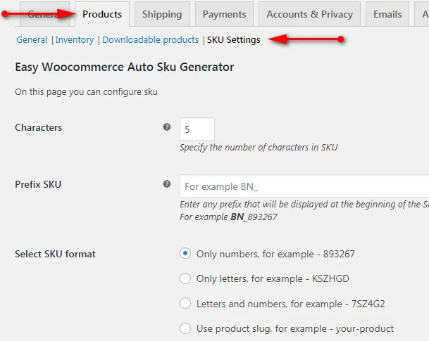 Easy Auto SKU Generator for WooCommerce ekran görüntüsü 3