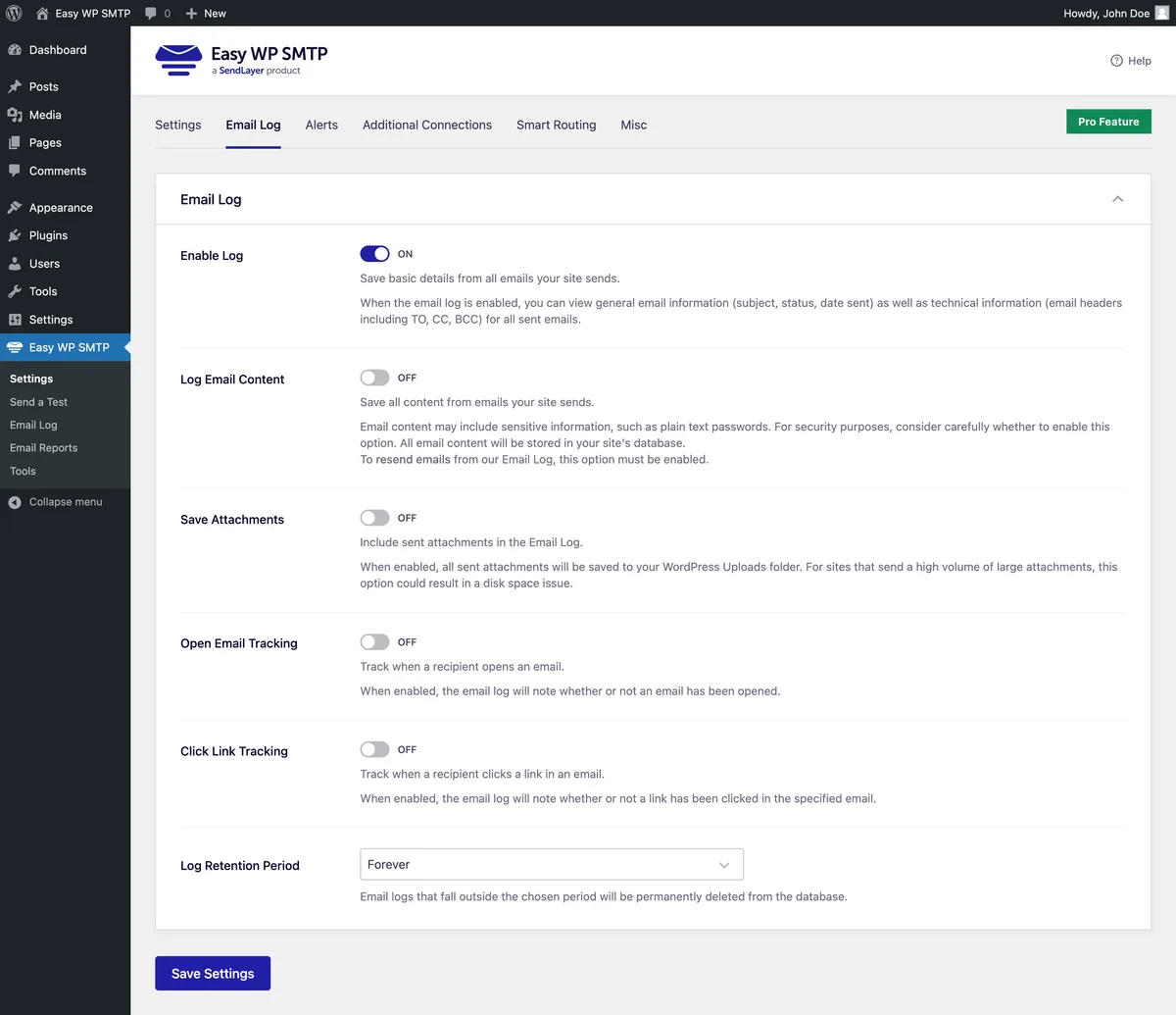Easy WP SMTP – WordPress SMTP and Email Logs: Gmail SMTP, Office 365, Outlook, Custom SMTP, and more ekran görüntüsü 2