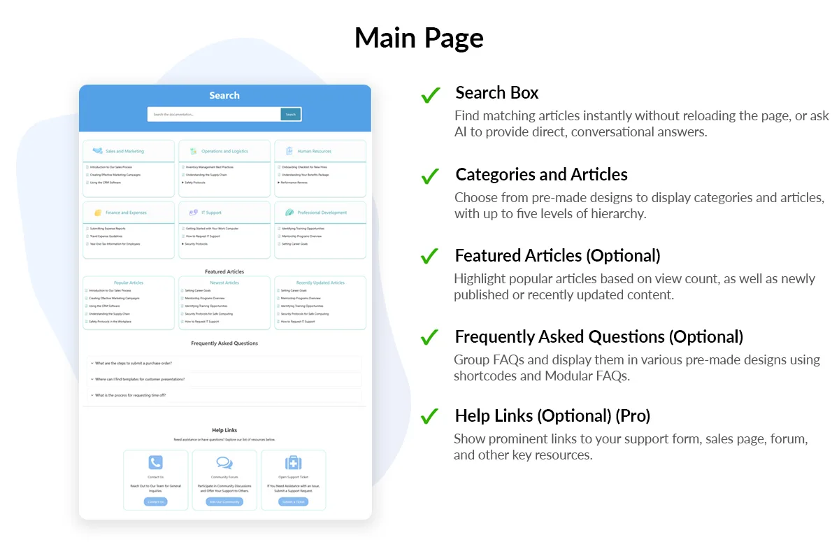 Echo Knowledge Base – Documentation, FAQs, Chat & Smart Search ekran görüntüsü 1