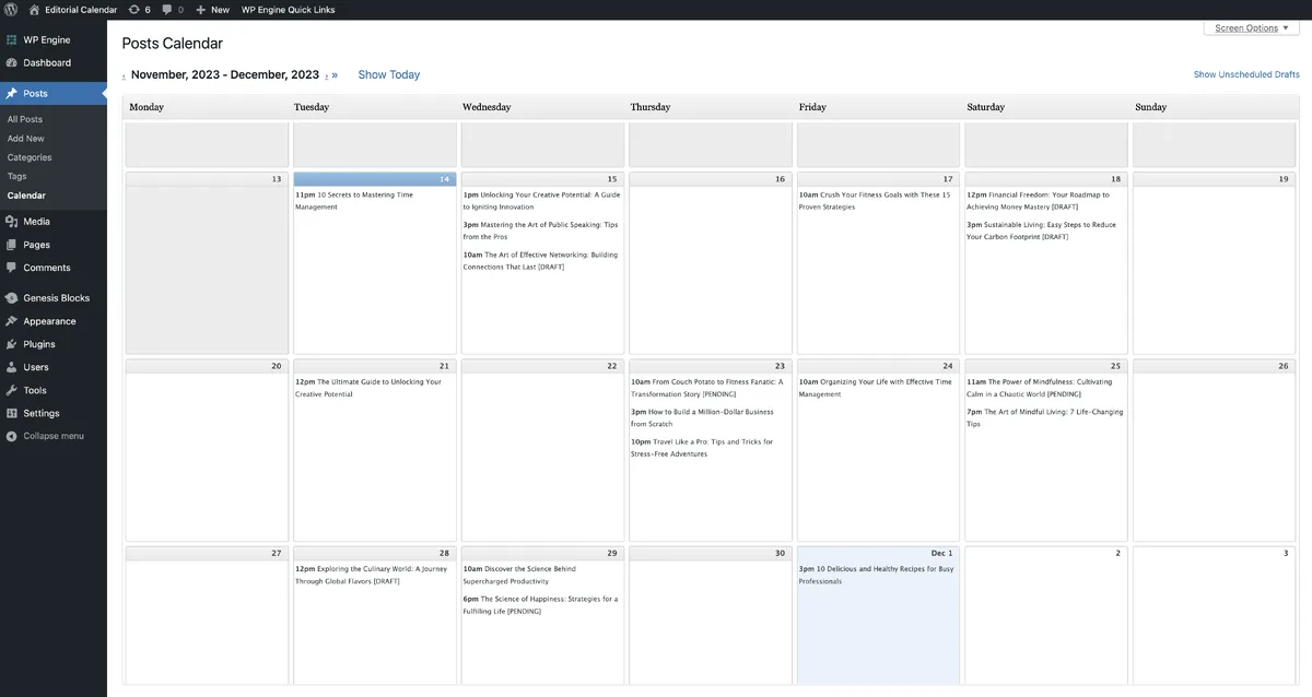 Editorial Calendar ekran görüntüsü 4