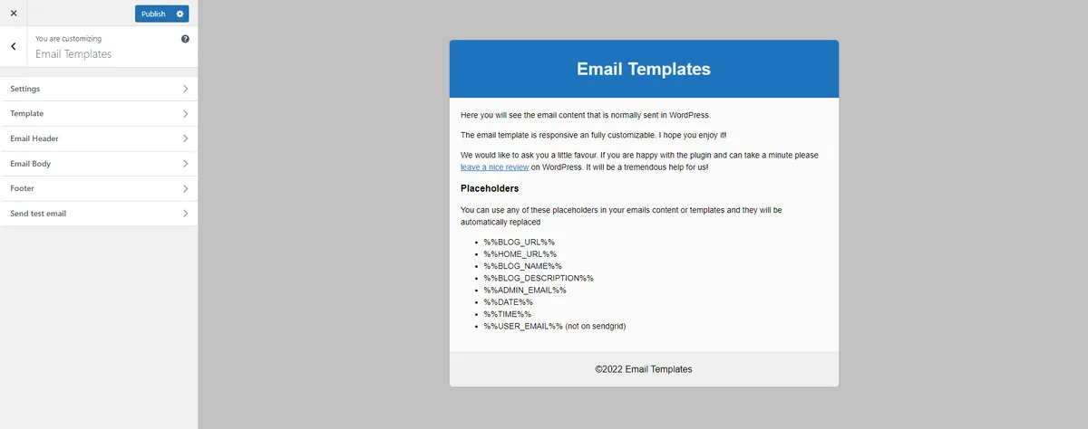 Email Templates Customizer and Designer for WordPress and WooCommerce ekran görüntüsü 1