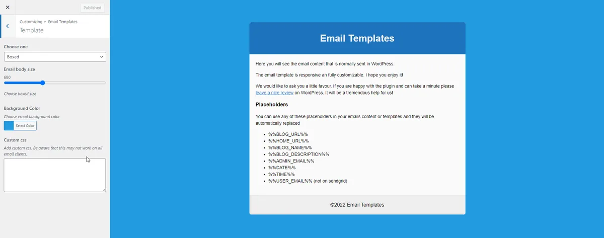 Email Templates Customizer and Designer for WordPress and WooCommerce ekran görüntüsü 2