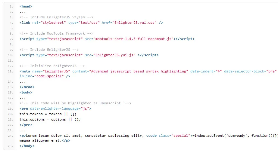 Enlighter – Customizable Syntax Highlighter ekran görüntüsü 1