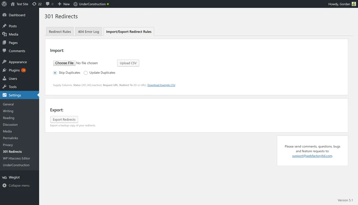 301 Redirects – Redirect Manager ekran görüntüsü 2