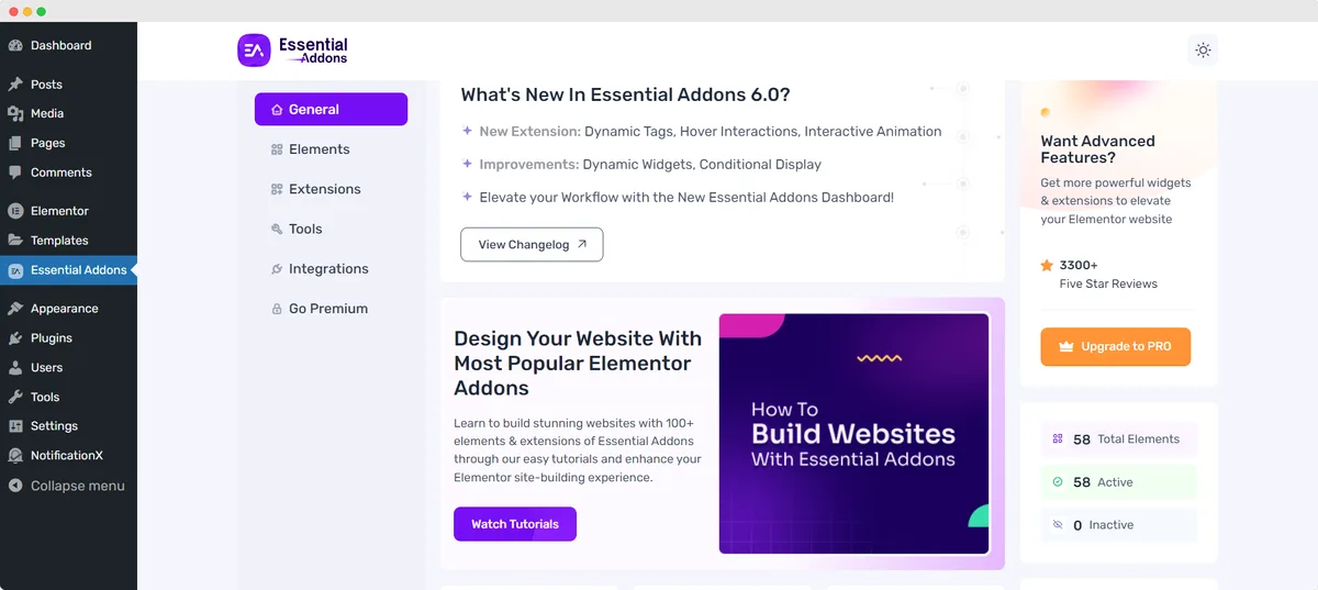 Essential Addons for Elementor – Popular Elementor Templates & Widgets ekran görüntüsü 1