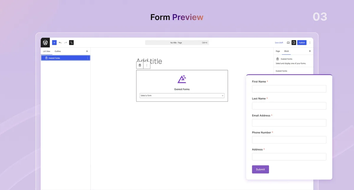Everest Forms – Contact Form, Payment Form, Quiz, Survey & Custom Form Builder with AI ekran görüntüsü 3