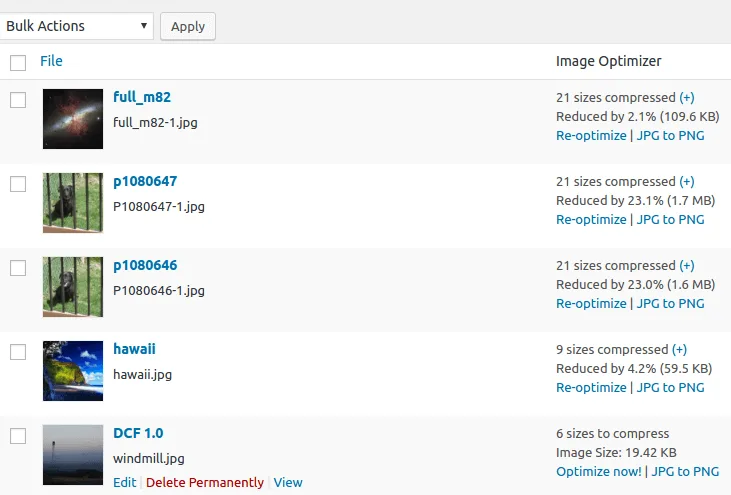 EWWW Image Optimizer ekran görüntüsü 3