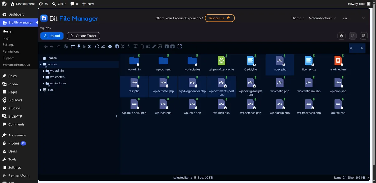 File Manager ekran görüntüsü 2