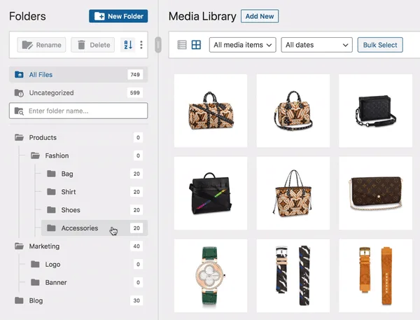 FileBird – WordPress Media Library Folders & File Manager ekran görüntüsü 2