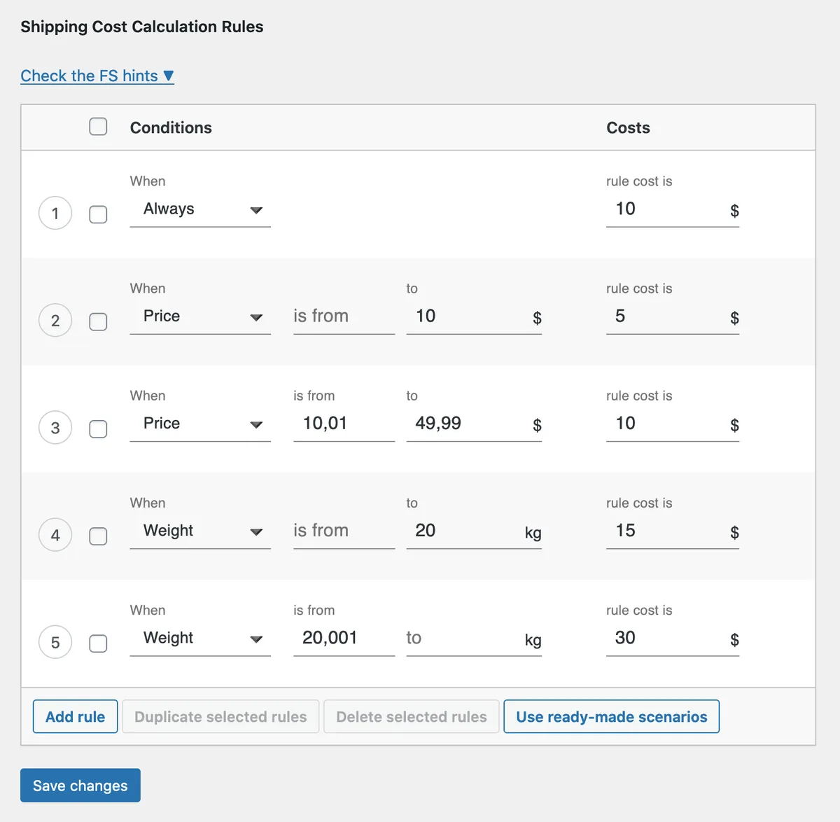 Weight Based Shipping Table Rate for WooCommerce – Flexible Shipping ekran görüntüsü 4