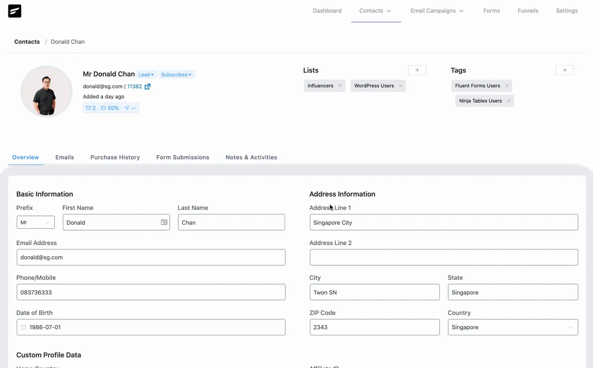 FluentCRM – Email Newsletter, Automation, Email Marketing, Email Campaigns, Optins, Leads, and CRM Solution ekran görüntüsü 4