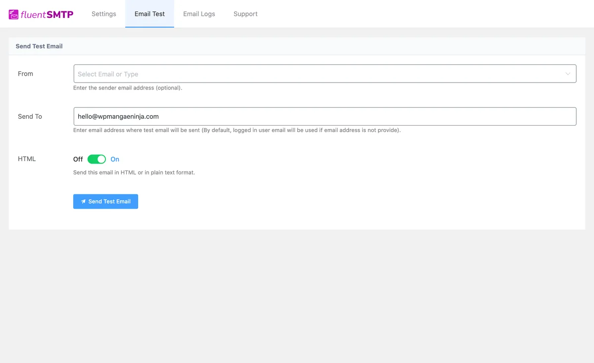 FluentSMTP – WP SMTP Plugin with Amazon SES, SendGrid, Mailgun, Postmark, Cloudflare, toSend, Gmail and Any SMTP ekran görüntüsü 4