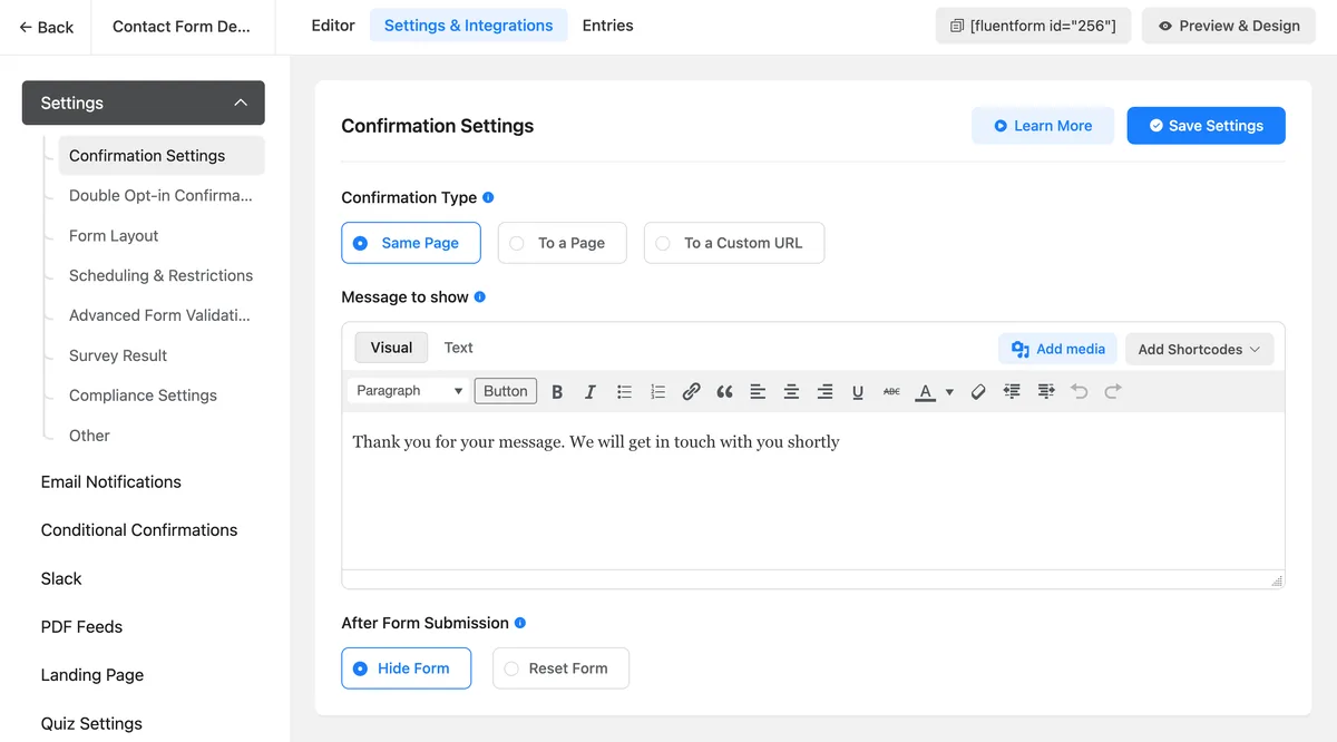 Fluent Forms – Customizable Contact Forms, Survey, Quiz, & Conversational Form Builder ekran görüntüsü 3