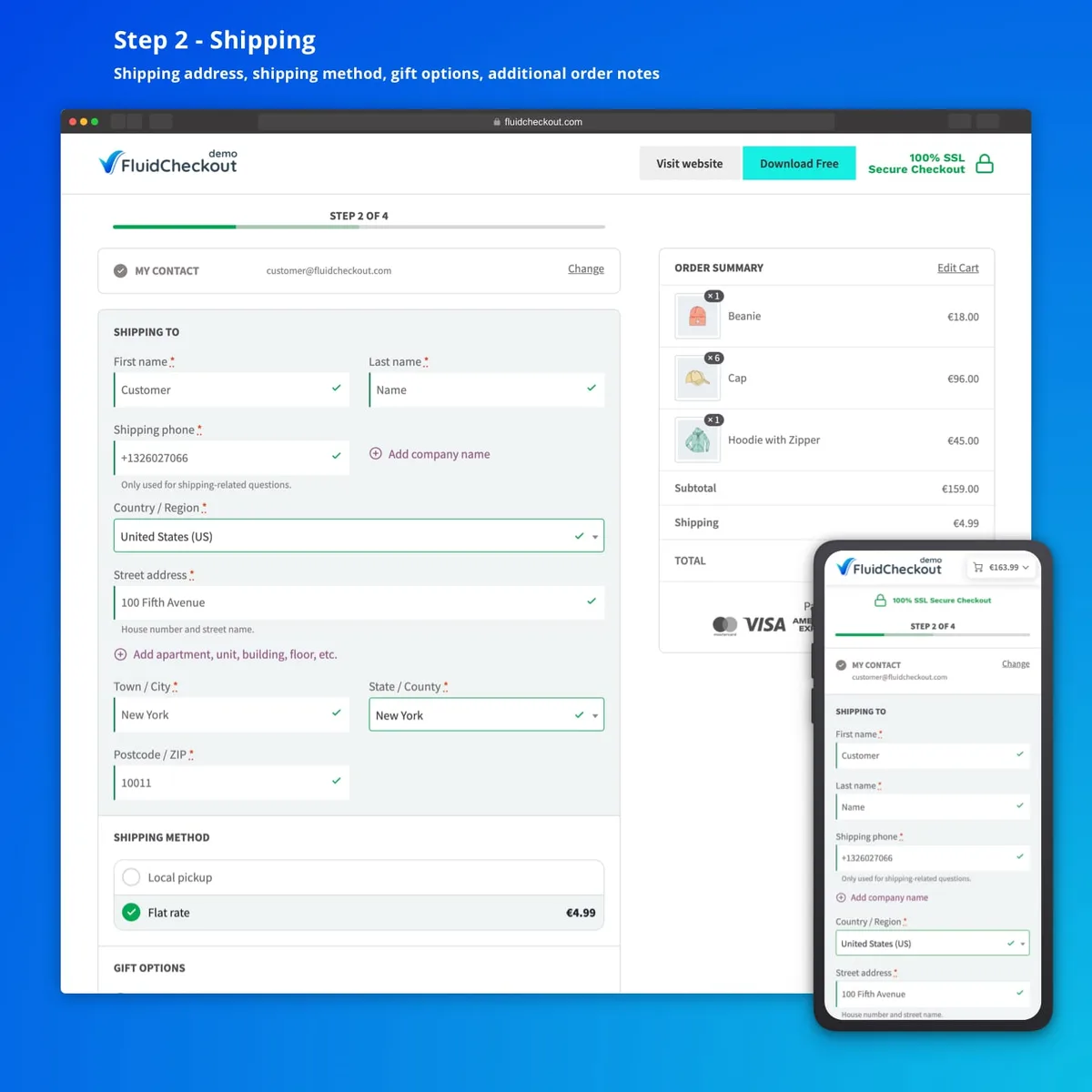Fluid Checkout for WooCommerce – Lite ekran görüntüsü 2