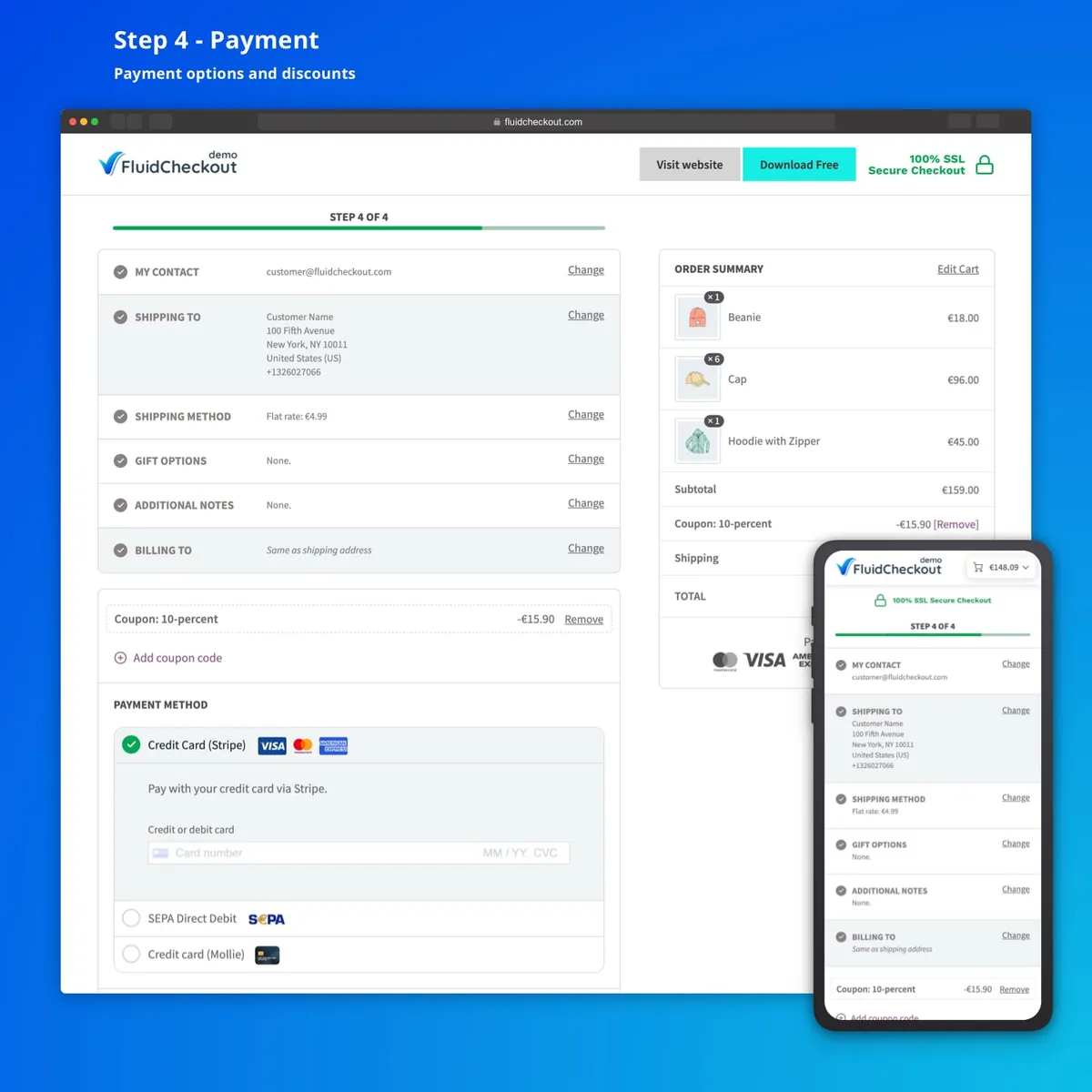 Fluid Checkout for WooCommerce – Lite ekran görüntüsü 4