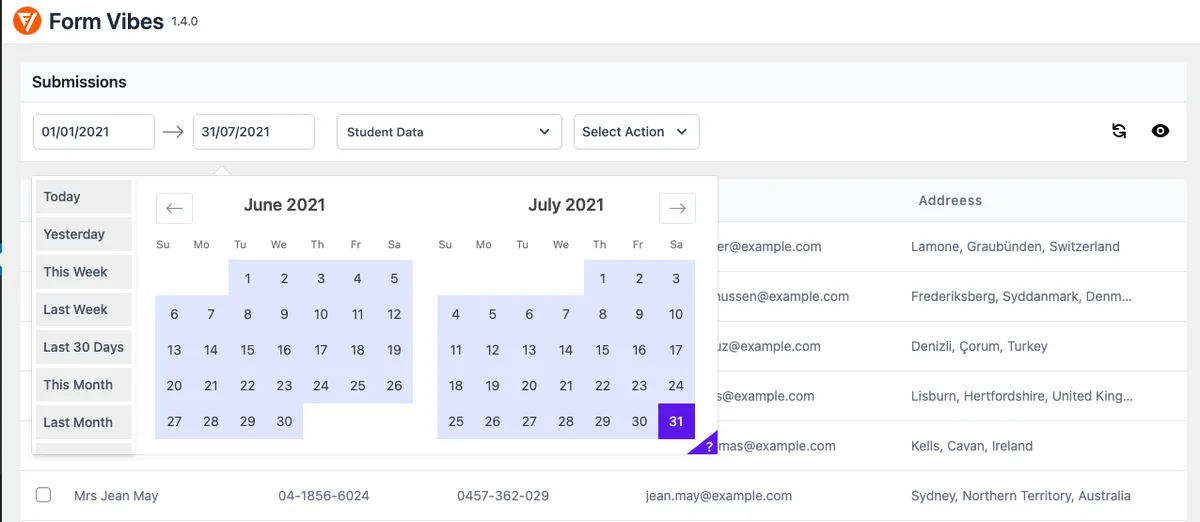 Form Vibes – Save Contact Form 7 & Elementor Form Entries to Database ekran görüntüsü 2