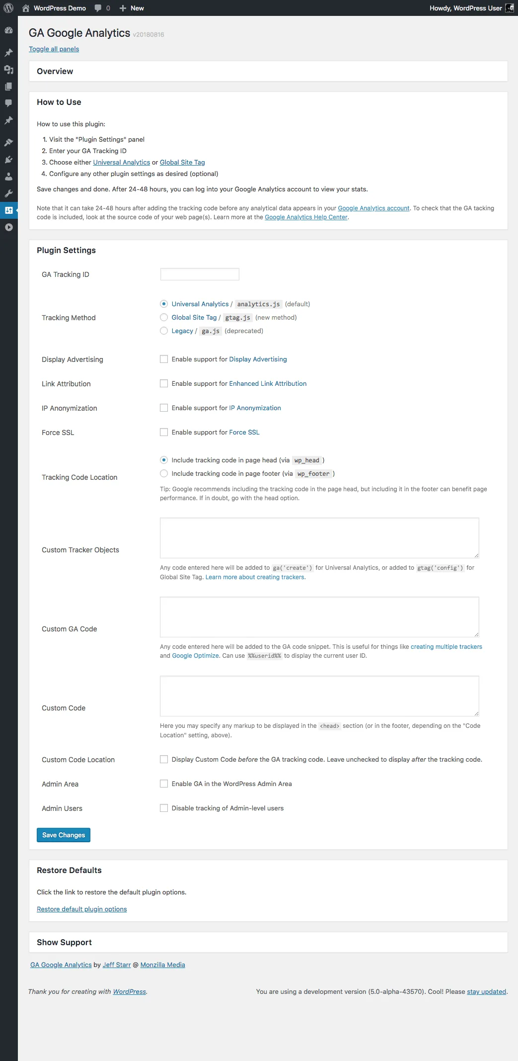 GA Google Analytics – Connect Google Analytics to WordPress ekran görüntüsü 2