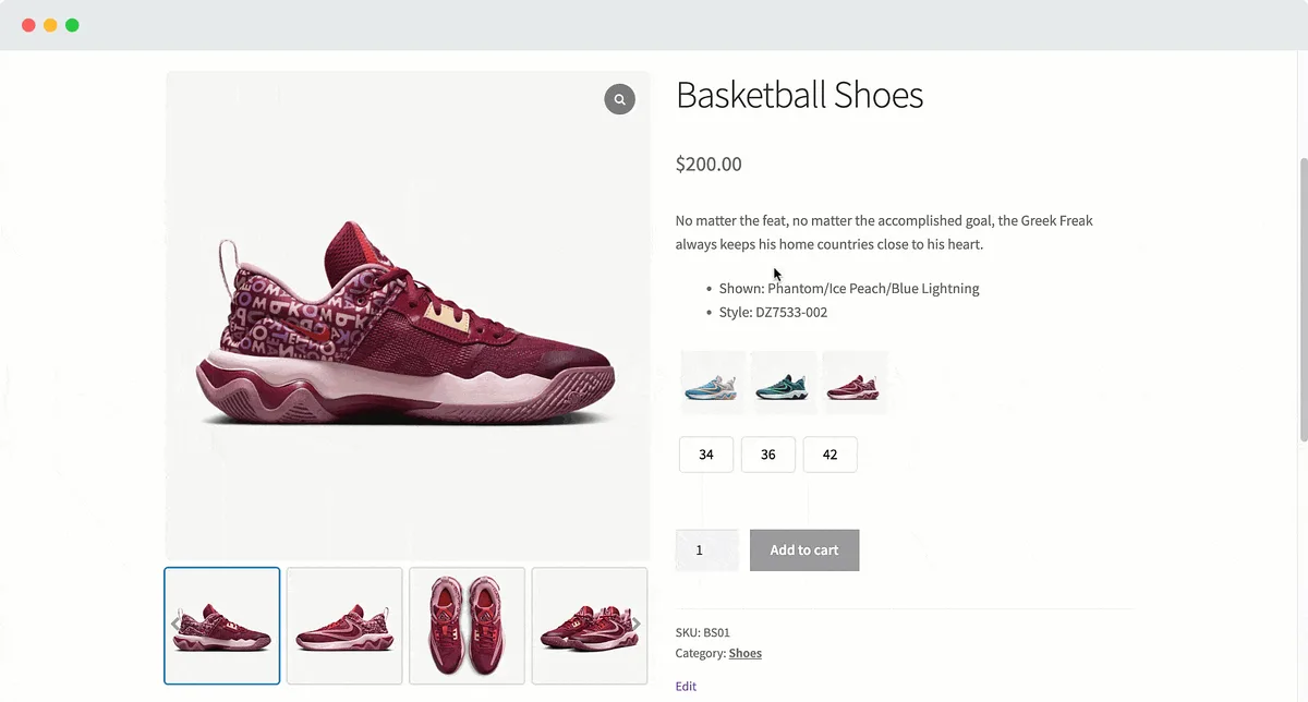 Product Gallery Slider, Additional Variation Images, Product Video, Product Image Zoom and Lightbox for WooCommerce – Reno Product Gallery (formerly WooGallery) ekran görüntüsü 4
