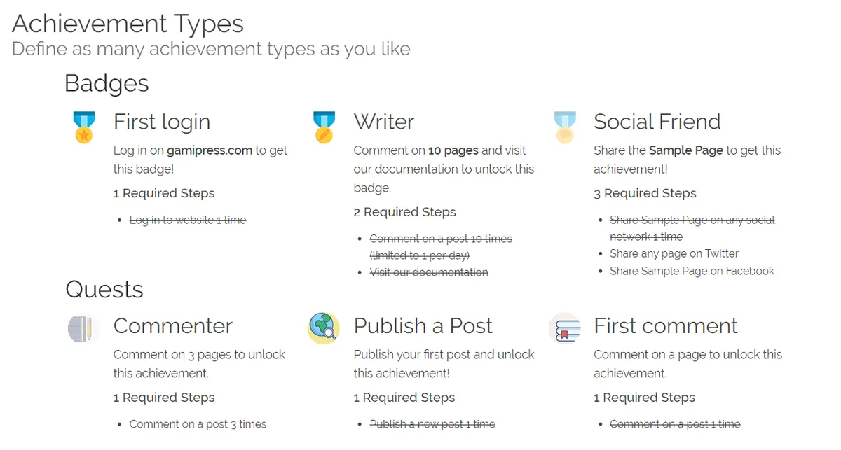 GamiPress – Gamification plugin to reward points, achievements, badges & ranks in WordPress ekran görüntüsü 3
