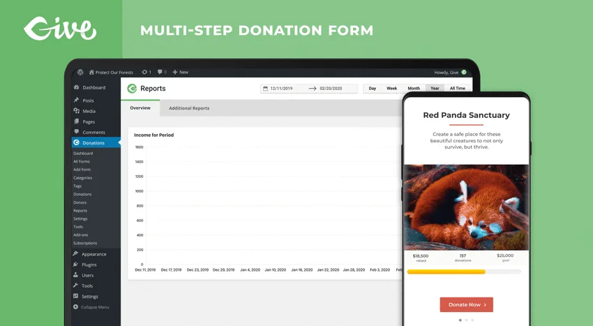 GiveWP – Donation Plugin and Fundraising Platform ekran görüntüsü 1