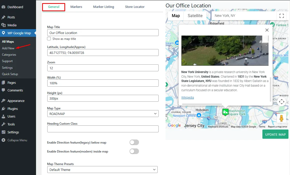 Maps Plugin using Google Maps for WordPress – WP Google Map ekran görüntüsü 2