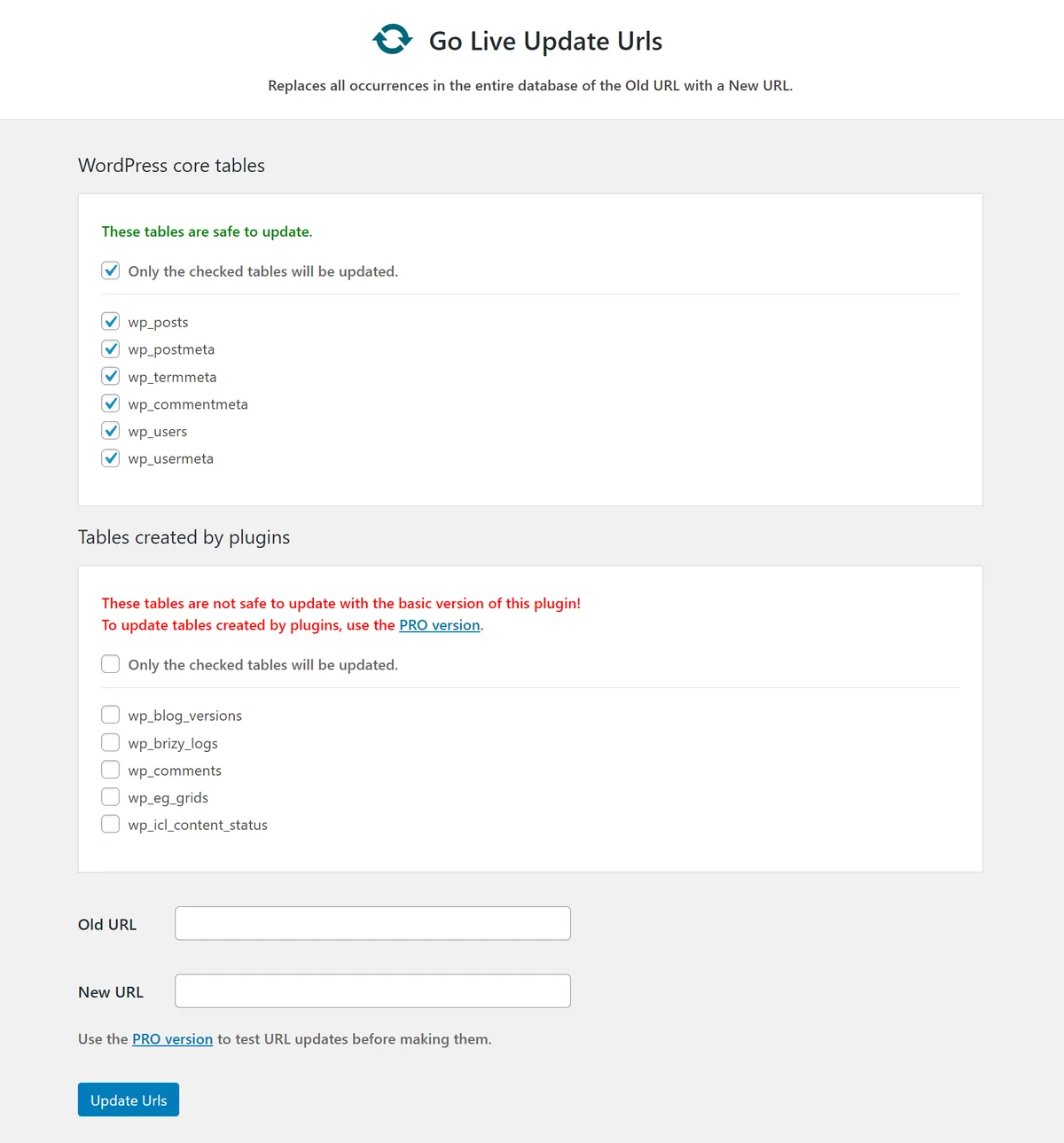 Go Live Update Urls ekran görüntüsü 1