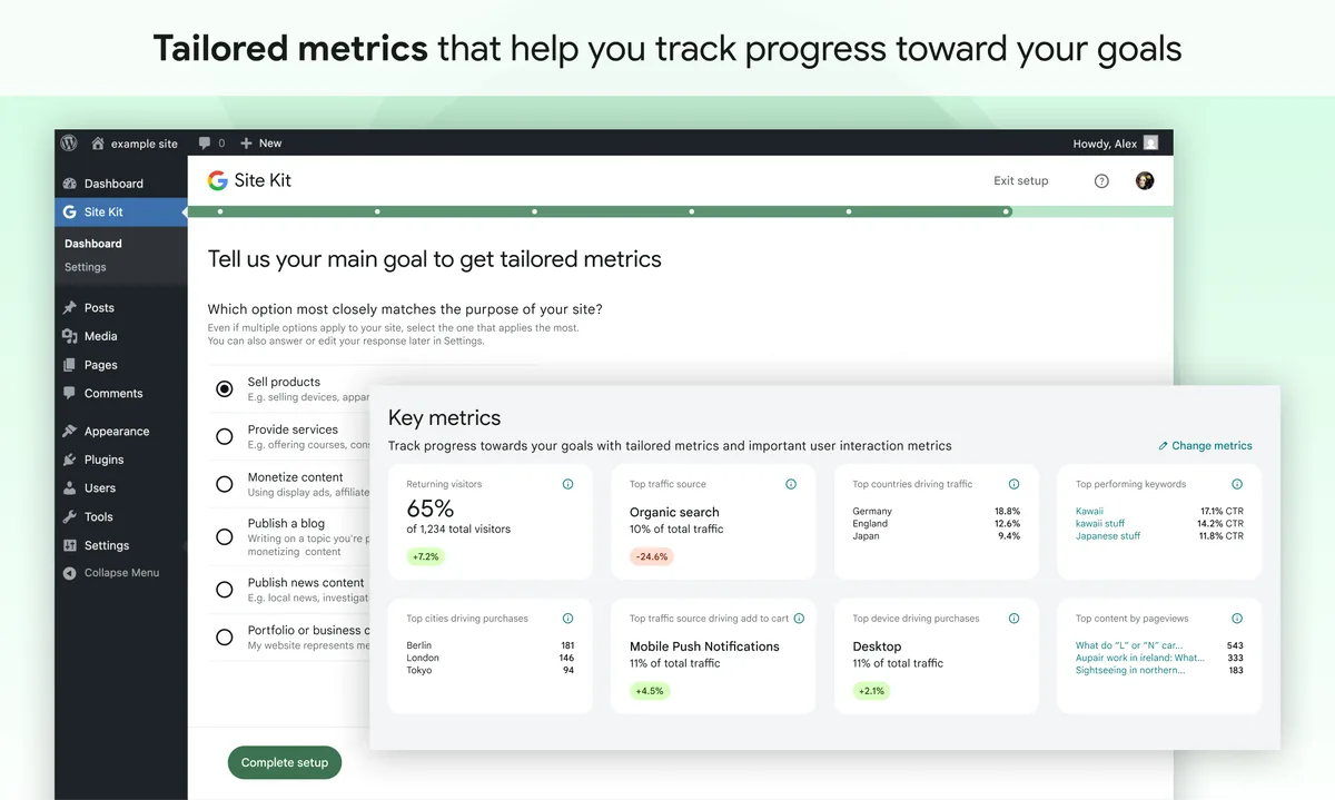 Site Kit by Google – Analytics, Search Console, AdSense, Speed ekran görüntüsü 2