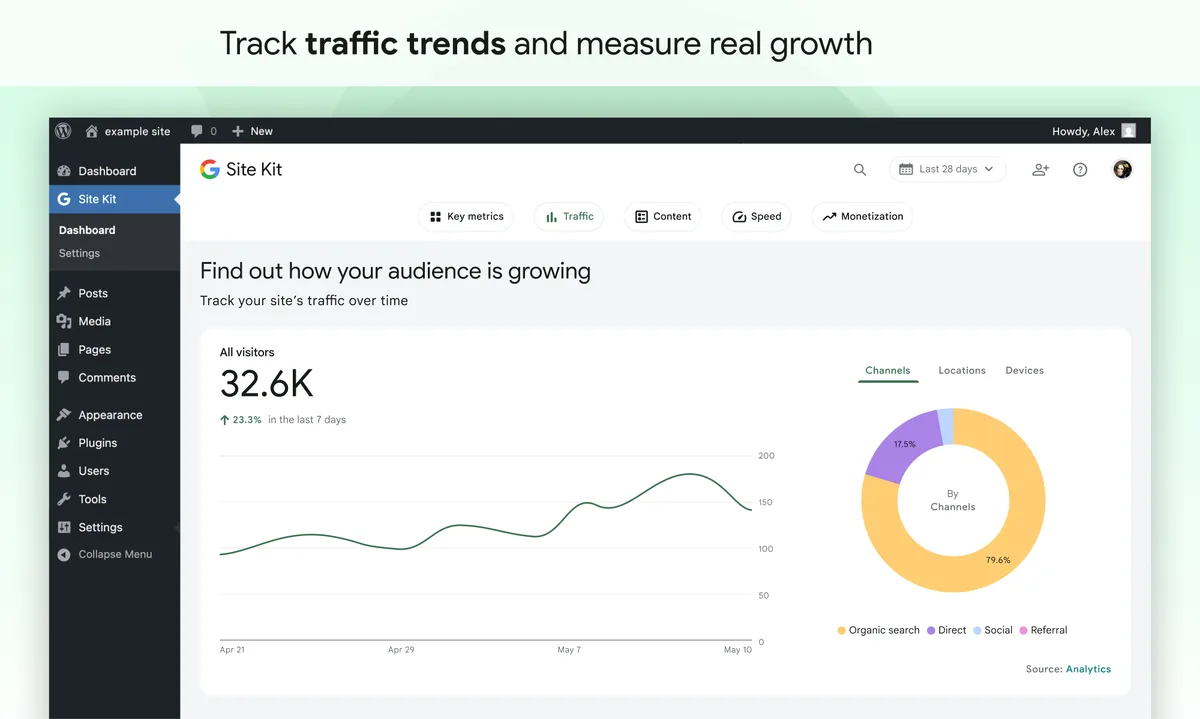 Site Kit by Google – Analytics, Search Console, AdSense, Speed ekran görüntüsü 3