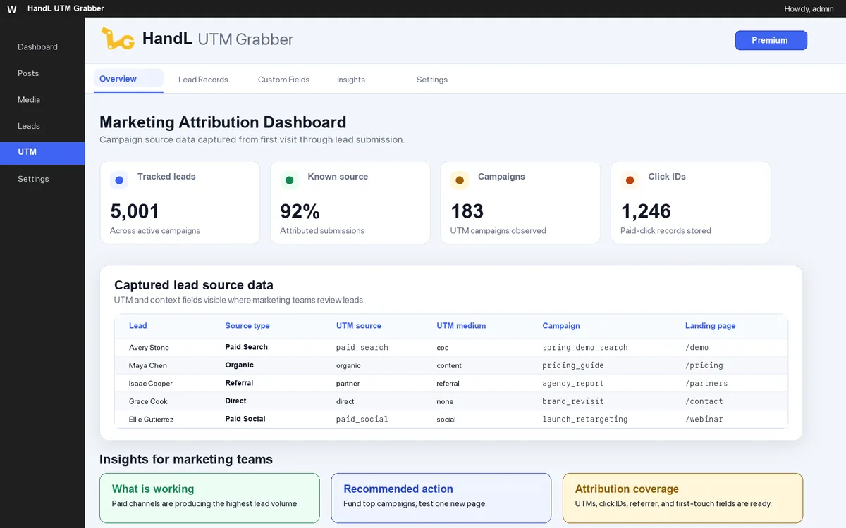 HandL UTM Grabber / Tracker ekran görüntüsü 1