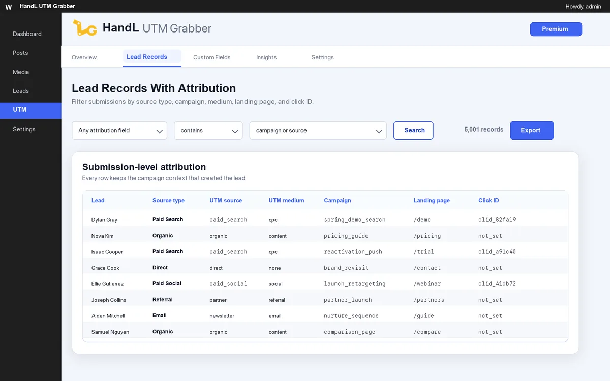 HandL UTM Grabber / Tracker ekran görüntüsü 2